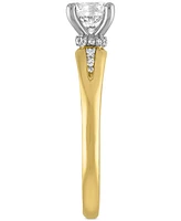 Alethea Certified Diamond Engagement Ring (7/8 ct. t.w.) in 14k Two-Tone Gold Featuring Diamonds from De Beers Code of Origin, Created for Macy's