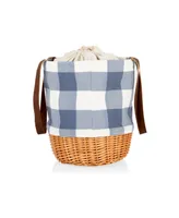 Picnic Time Coronado Canvas and Willow Basket Tote Bag