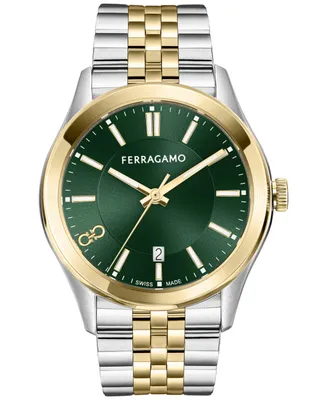 Salvatore Ferragamo Men's Swiss Classic Two-Tone Stainless Steel Bracelet Watch 42mm