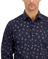 Bar Iii Men's Slim-Fit Spring Garden Dress Shirt, Created for Macy's