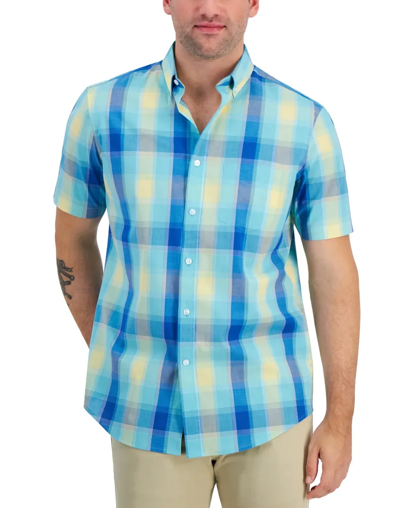 Club Room Men's Regular-Fit Plaid Flannel Shirt, Created for Macy's - Macy's