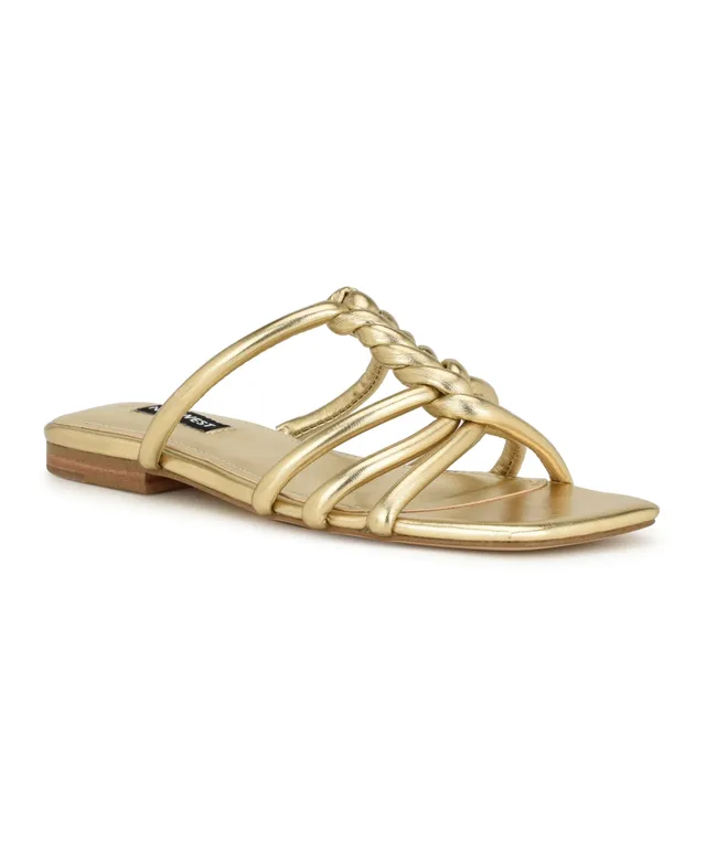 Nine West Women's Beez Square Toe Dress Slip-On Sandals - Macy's