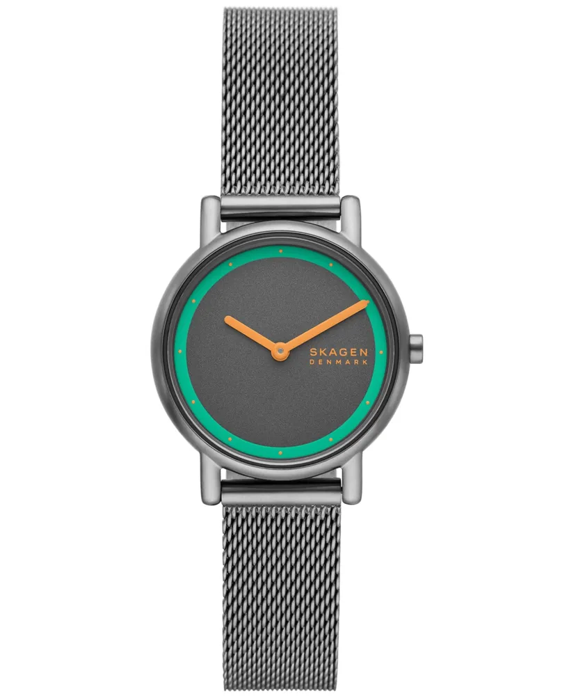 Skagen Signatur Grey Dial Charcoal Leather Strap Quartz SKW2794 Women's  Watch - CityWatches IN