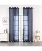 GoodGram Ultra Luxurious Elegant Sheer Grommet Single Curtain Panel