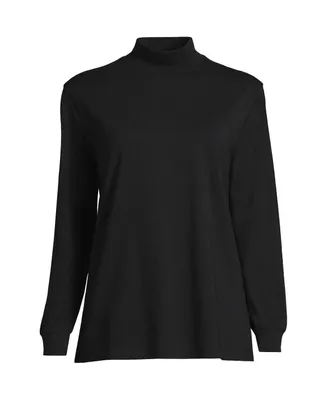 Lands' End Women's Long Sleeve Super T Mock Tee