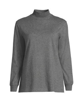 Lands' End Women's Petite Long Sleeve Super T Mock Tee