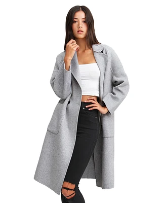 Belle & Bloom Publisher Double-Breasted Wool Blend Coat