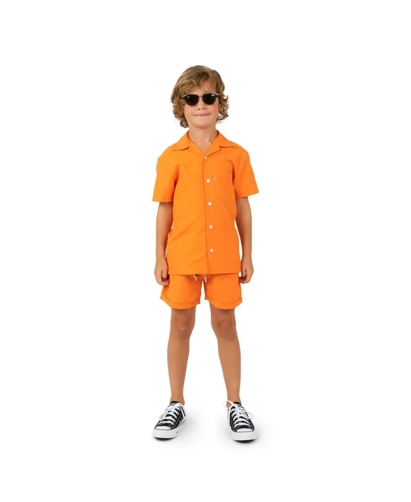 toddler boy orange shirt