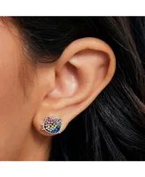 Sanrio Hello Kitty Rainbow Crystal Stud Earrings, officially licensed