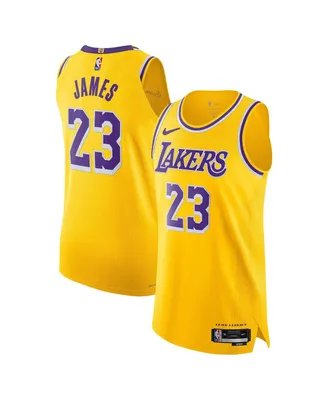 Men's Nike LeBron James Gold Los Angeles Lakers Authentic Player Jersey - Icon Edition