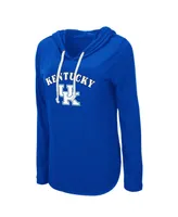 Women's Colosseum Royal Kentucky Wildcats My Lover Lightweight Hooded Long Sleeve T-shirt