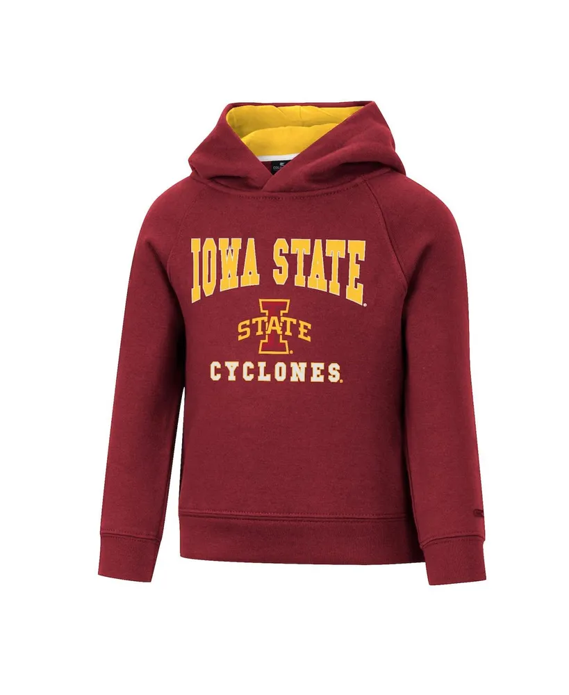 Toddler Boys and Girls Colosseum Cardinal Iowa State Cyclones Chimney Sweep Raglan Pullover Hoodie