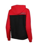 Women's Colosseum Black, Scarlet Ohio State Buckeyes Aidan Lightweight Quarter-Zip Hoodie