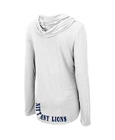 Women's Colosseum White Penn State Nittany Lions My Lover Lightweight Hooded Long Sleeve T-shirt