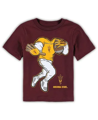 Toddler Boys and Girls Maroon Arizona State Sun Devils Stiff Arm T-shirt