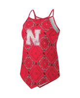 Women's Colosseum x Wrangler Scarlet Distressed Nebraska Huskers Bandana Tank Top