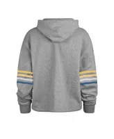 Women's '47 Brand Heather Gray Distressed Los Angeles Chargers Upland Bennett Pullover Hoodie