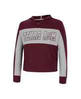 Big Girls Colosseum Maroon Texas A&M Aggies Galooks Hoodie Lace-Up Long Sleeve T-shirt