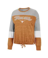 Women's Colosseum Texas Orange Longhorns Joanna Tie Front Long Sleeve T-shirt