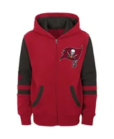 Big Boys Red Tampa Bay Buccaneers Colorblock Full-Zip Hoodie