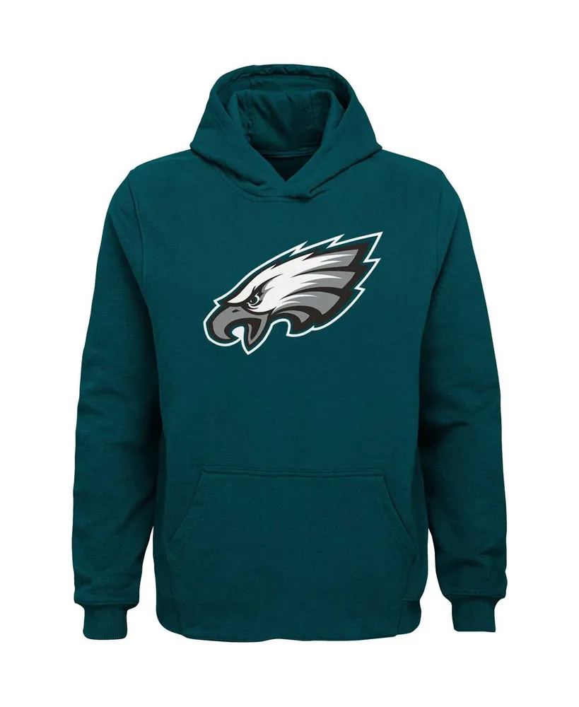 Big Boys Green Philadelphia Eagles Team Logo Pullover Hoodie