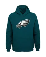 Big Boys Green Philadelphia Eagles Team Logo Pullover Hoodie