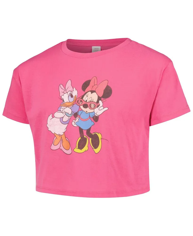 Big Girls Mad Engine Pink Mickey & Friends Just Cropped T-shirt