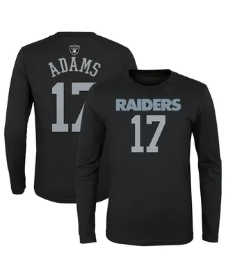 Big Boys Davante Adams Black Las Vegas Raiders Mainliner Player Name and Number Long Sleeve T-shirt