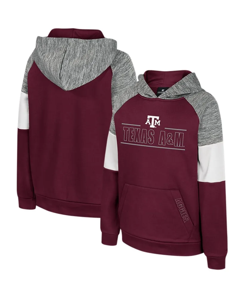 Big Boys Colosseum Maroon Texas A&M Aggies Live Hardcore Raglan Pullover Hoodie