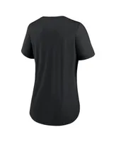 Women's Nike Black Tampa Bay Rays Big Swoosh Tri-Blend Scoop Neck T-shirt