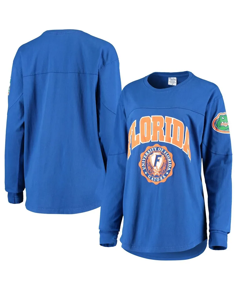 Women's Pressbox Royal Florida Gators Gator Head Edith Long Sleeve T-shirt