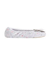 Isotoner Embroidered Terry Ballerina Slipper, Online Only