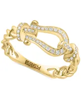 Effy Diamond Horseshoe Buckle Ring (1/6 ct. t.w.) in 14k Gold