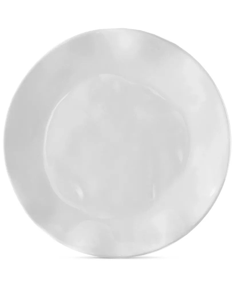 Q Squared Ruffle White Melamine Salad Plates, Set Of 4