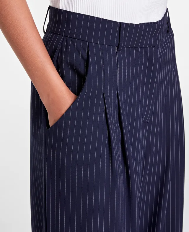 Bar Iii Women's Pleated Wide-Leg Pants, Created for Macy's