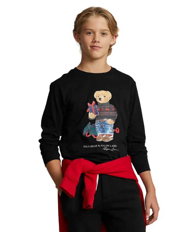 Polo Ralph Lauren Fishing Bear Hooded Long Sleeve Tee