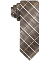 Van Heusen Men's Metallic Grid Long Tie