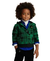 Polo Ralph Lauren Toddler and Little Boys Plaid Fleece Full-Zip Hoodie