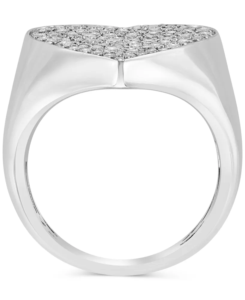 Effy Diamond Pave Heart Cluster Ring (1-1/8 ct. t.w.) in 14k White Gold