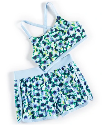 Id Ideology Toddler & Little Girls Blurred Floral Bikini 2-Pc. Swimwear Set, Created for Macy's