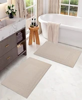 Superior Cotton Greek Key Infinity Border 2-Pc. Bath Rug Set
