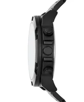 Folio Men's Quartz Three Hand Black Alloy Watch 50mm, Gift Set