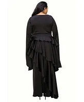 Plus Zeta Ruffled Drama Dress