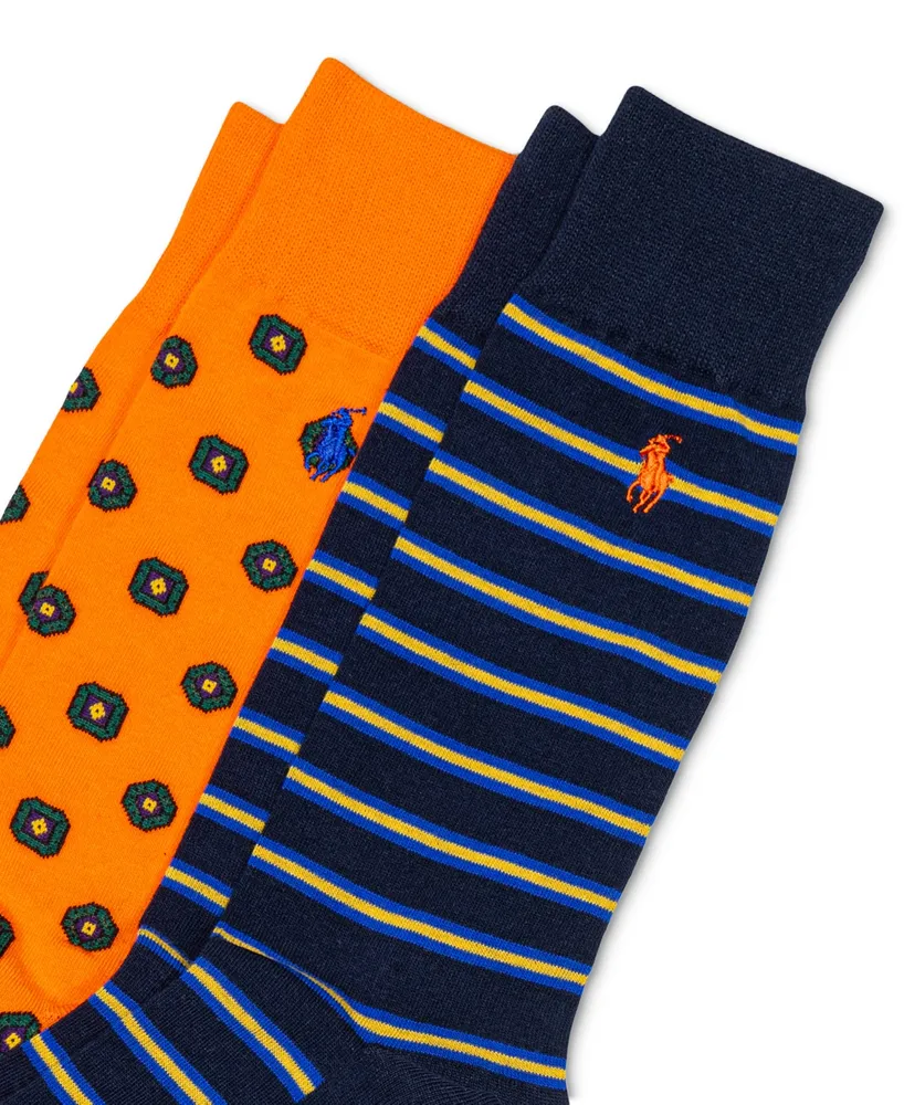 Polo Ralph Lauren Men's 2-Pk. Mini Foulards Fashion Socks