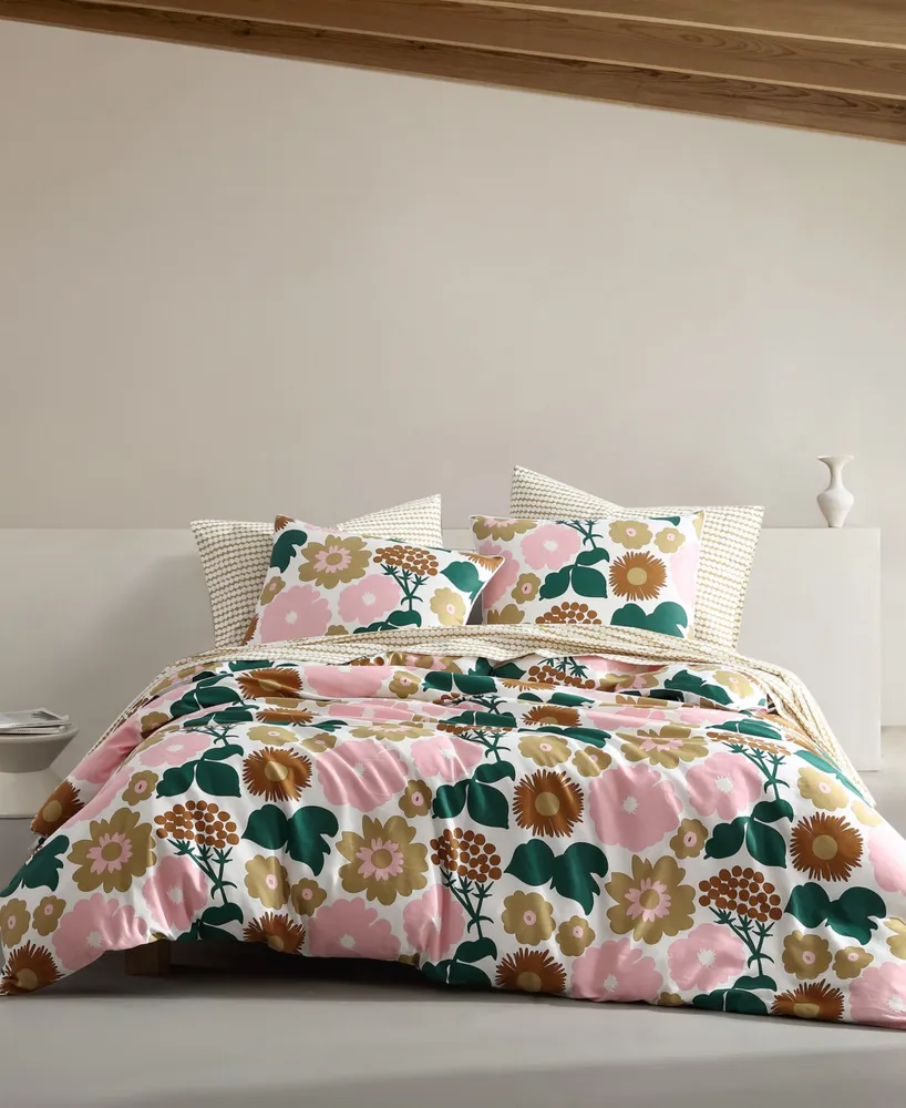 Marimekko Pieni Kukkatori Cotton 3 Piece Duvet Cover Set