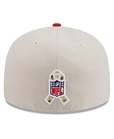 Men's New Era Stone, Scarlet San Francisco 49ers 2023 Salute To Service 59FIFTY Fitted Hat