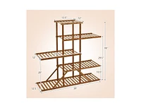 5-tier 10 Potted Bamboo Plant Stand