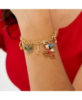 Disney Womens Mickey Mouse Fantasia Charm Bracelet - 7 + 1''