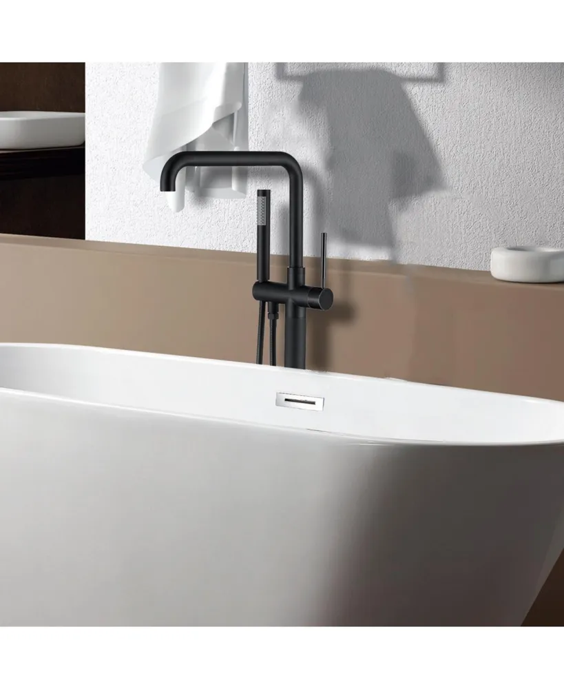 Simplie Fun Freestanding Bathtub Faucet With Hand Shower