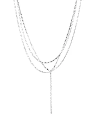 Unwritten Mirrored Layered Chain Y Necklace